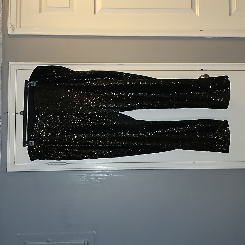 Sequin ankle pants